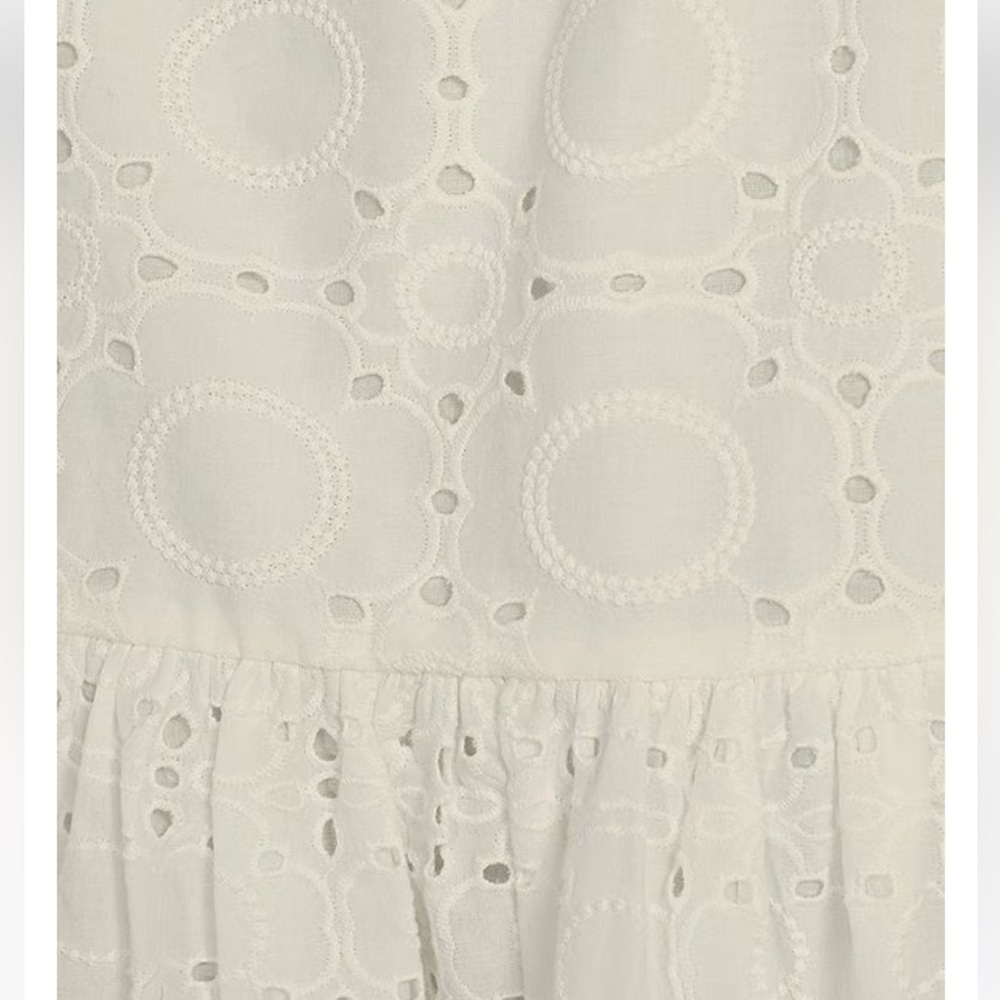 NWT Antonio Melani Brynn Eyelet Mock Neck Button Front Tie Waist Dress - Picture 3 of 3